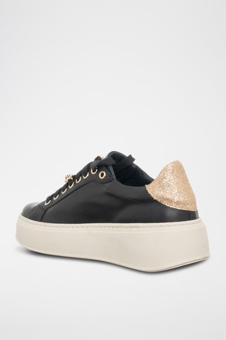 Leren Platform Sneakers - Zwart - Loretta Pettinari