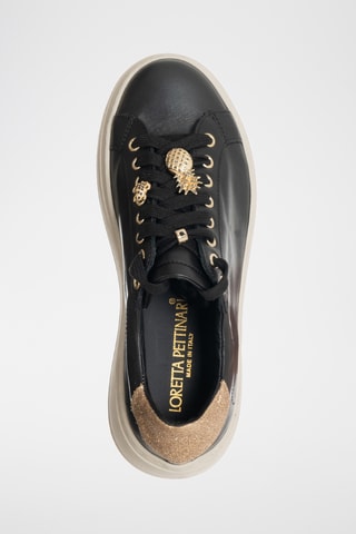 Leren Platform Sneakers - Zwart - Loretta Pettinari