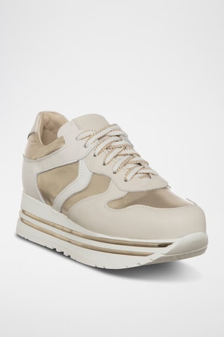 Leren Platform Sneakers - Wit - Loretta Pettinari
