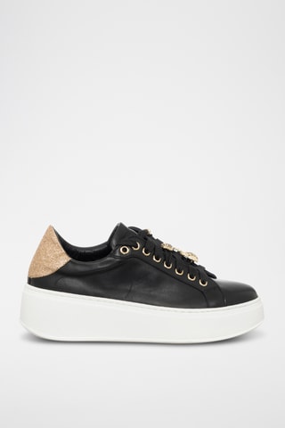 Leren Platform Sneakers - Zwart - Loretta Pettinari
