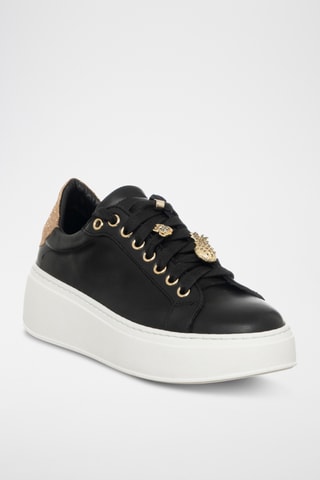 Leren Platform Sneakers - Zwart - Loretta Pettinari