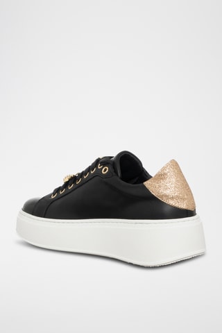 Leren Platform Sneakers - Zwart - Loretta Pettinari