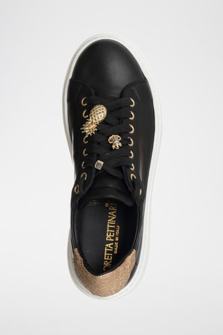 Leren Platform Sneakers - Zwart - Loretta Pettinari