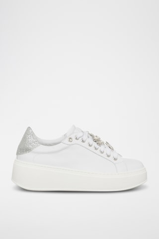 Leren Platform Sneakers - Wit - Loretta Pettinari