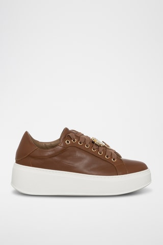 Leren Platform Sneakers - Bruin - Loretta Pettinari