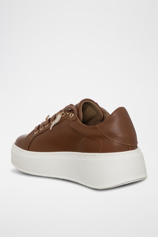 Leren Platform Sneakers - Bruin - Loretta Pettinari