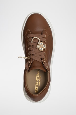 Leren Platform Sneakers - Bruin - Loretta Pettinari