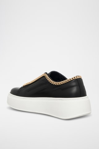 Leren Platform Slip-ons - Zwart - Loretta Pettinari