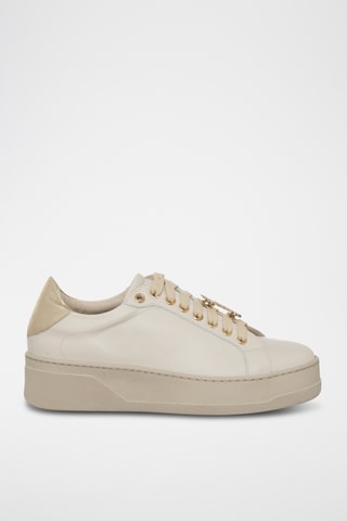 Leren Platform Sneakers - Ecru - Loretta Pettinari