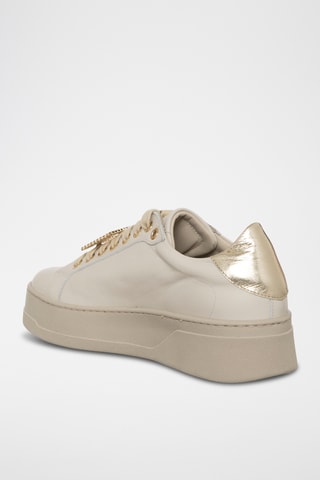 Leren Platform Sneakers - Ecru - Loretta Pettinari
