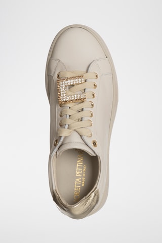 Leren Platform Sneakers - Ecru - Loretta Pettinari