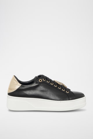 Leren Platform Sneakers - Zwart - Loretta Pettinari