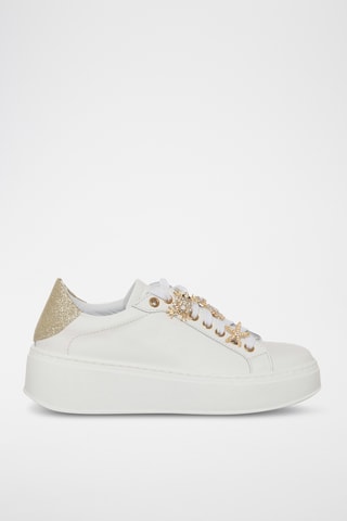 Kalfsleren Platform Sneakers - Wit - Loretta Pettinari