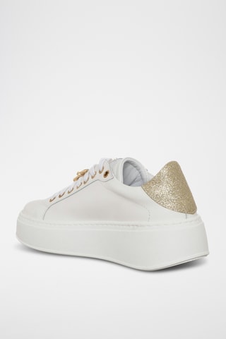 Kalfsleren Platform Sneakers - Wit - Loretta Pettinari