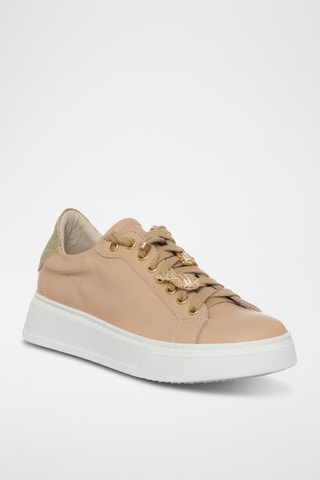 Leren Platform Sneakers - Ecru - Loretta Pettinari