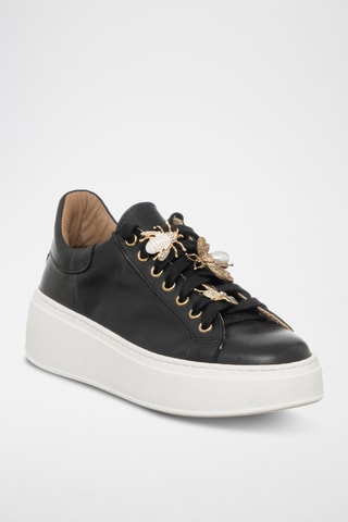 Leren Platform Sneakers - Zwart - Loretta Pettinari