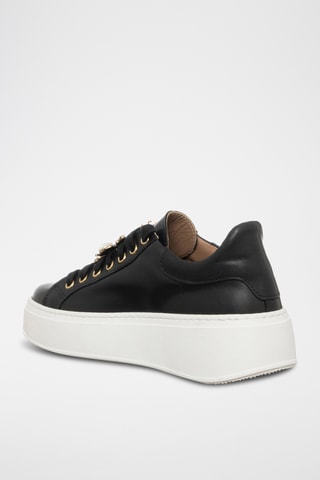 Leren Platform Sneakers - Zwart - Loretta Pettinari