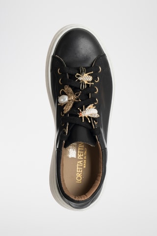 Leren Platform Sneakers - Zwart - Loretta Pettinari
