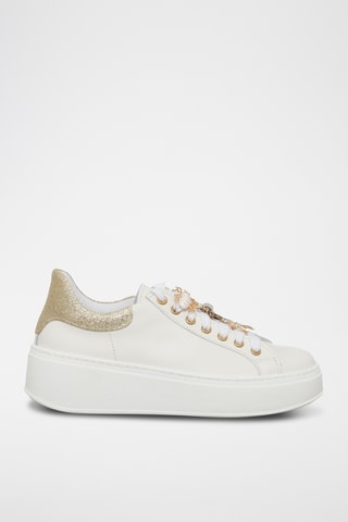 Kalfsleren Platform Sneakers - Wit - Loretta Pettinari