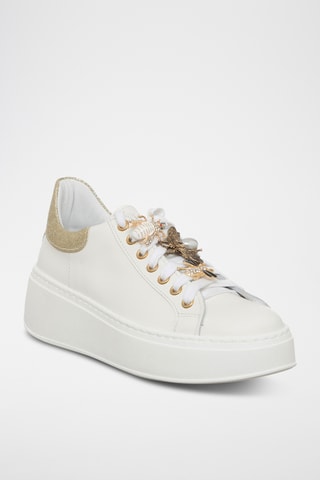 Kalfsleren Platform Sneakers - Wit - Loretta Pettinari