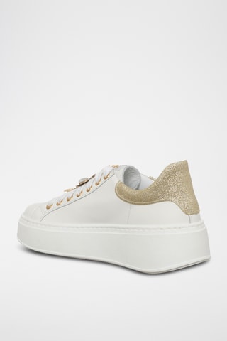 Kalfsleren Platform Sneakers - Wit - Loretta Pettinari