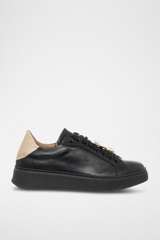 Leren Platform Sneakers - Zwart - Loretta Pettinari