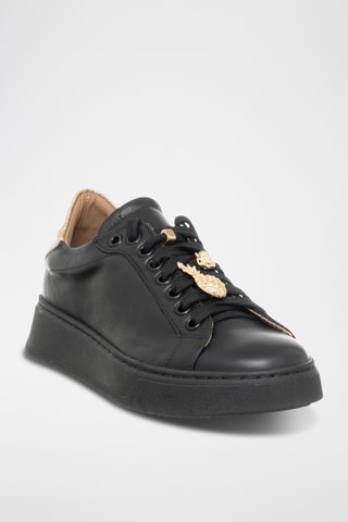 Leren Platform Sneakers - Zwart - Loretta Pettinari