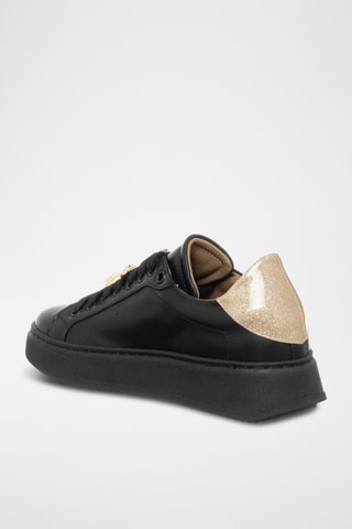 Leren Platform Sneakers - Zwart - Loretta Pettinari