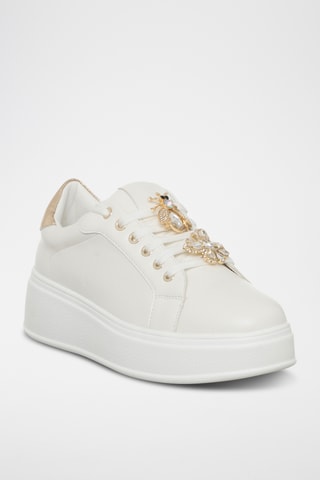 Sapatilhas com plataforma - Branco - Loretta by Loretta
