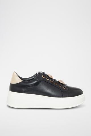 Platform Sneakers - Zwart - Loretta by Loretta
