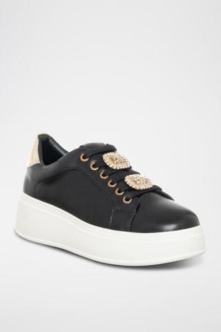 Platform Sneakers - Zwart - Loretta by Loretta