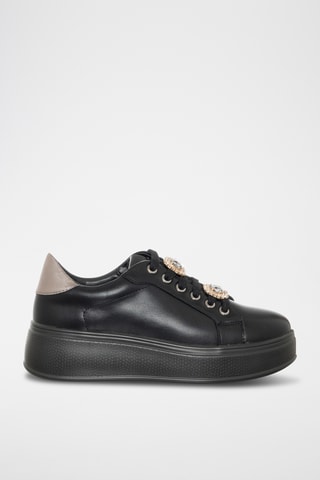 Platform Sneakers - Zwart - Loretta by Loretta