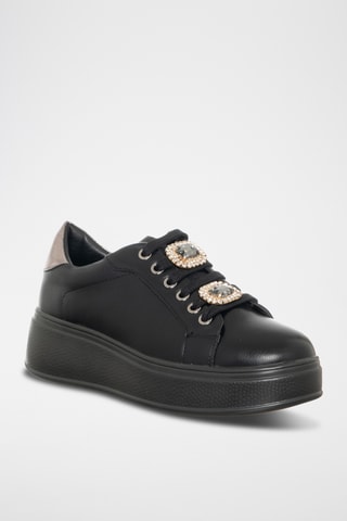 Platform Sneakers - Zwart - Loretta by Loretta