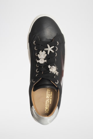 Kalfsleren Platform Sneakers - Zwart - Loretta Pettinari