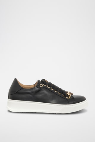 Leren Platform Sneakers - Zwart - Loretta Pettinari