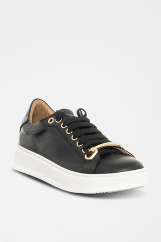 Leren Platform Sneakers - Zwart - Loretta Pettinari