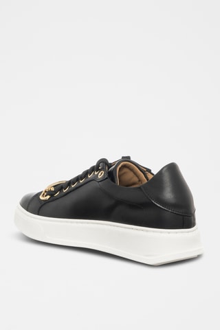 Leren Platform Sneakers - Zwart - Loretta Pettinari