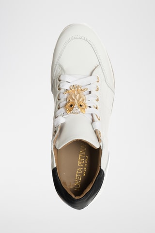 Kalfsleren Platform Sneakers - Wit - Loretta Pettinari