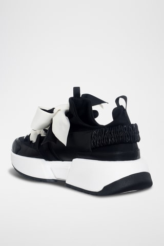 Leren Platform Sneakers - Zwart - Loretta Pettinari