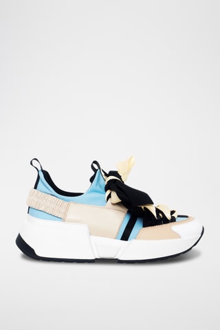 Leren Platform Sneakers - Beige - Loretta Pettinari