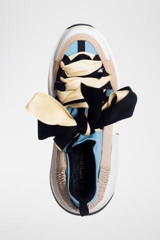 Leren Platform Sneakers - Beige - Loretta Pettinari