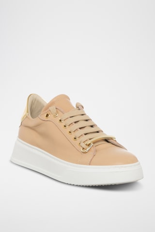 Leren Platform Sneakers - Ecru - Loretta Pettinari