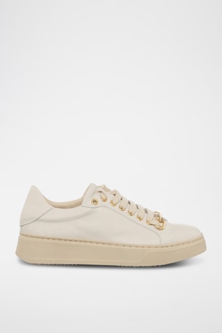 Leren Platform Sneakers - Beige - Loretta Pettinari