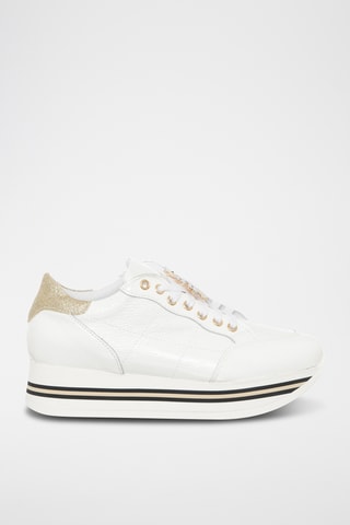 Leren Platform Sneakers - Wit - Loretta Pettinari