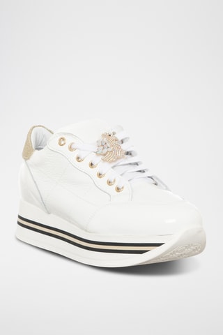 Leren Platform Sneakers - Wit - Loretta Pettinari