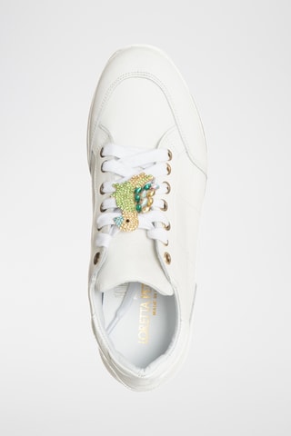 Kalfsleren Platform Sneakers - Wit - Loretta Pettinari