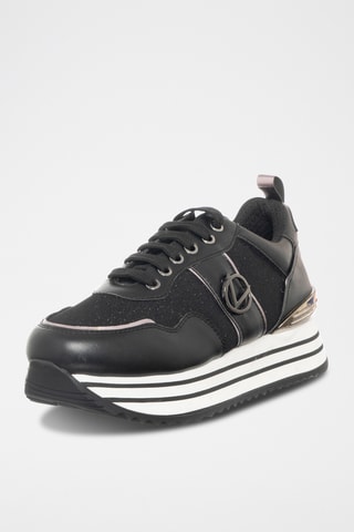 Platform Sneakers - Zwart - Loretta by Loretta