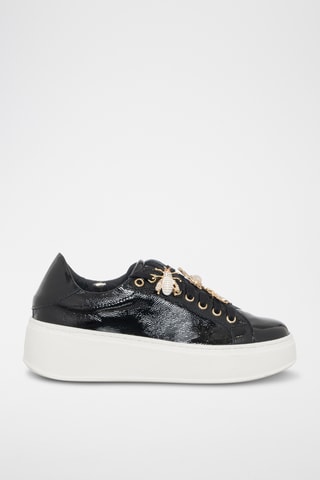 Lakleren Platform Sneakers - Zwart - Loretta Pettinari