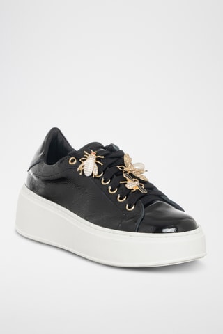 Lakleren Platform Sneakers - Zwart - Loretta Pettinari