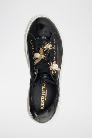 Lakleren Platform Sneakers - Zwart - Loretta Pettinari